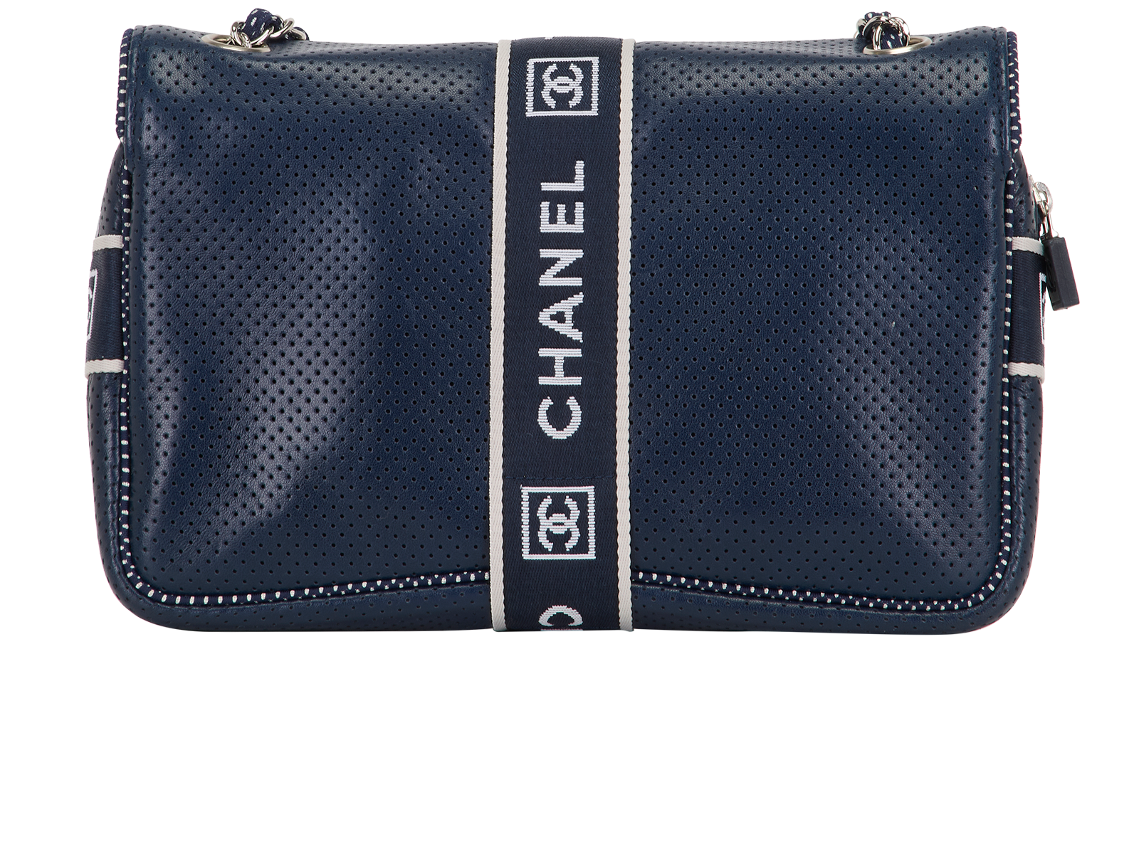 Sport Line Shoulder Bag, &pound;2,500, Handbags, Navy, Leather, Back view